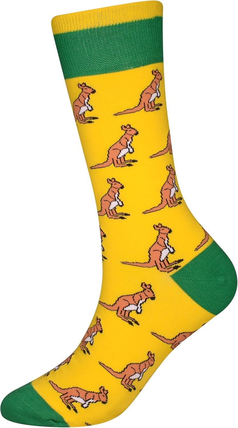 Cansok Men's 2/4 Packs Fun Crazy Novelty Dress Crew Socks - Image 3
